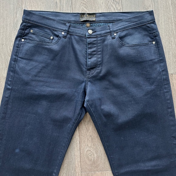 Ted Baker Button Fly Straight Slim Jeans - Picture 3 of 7